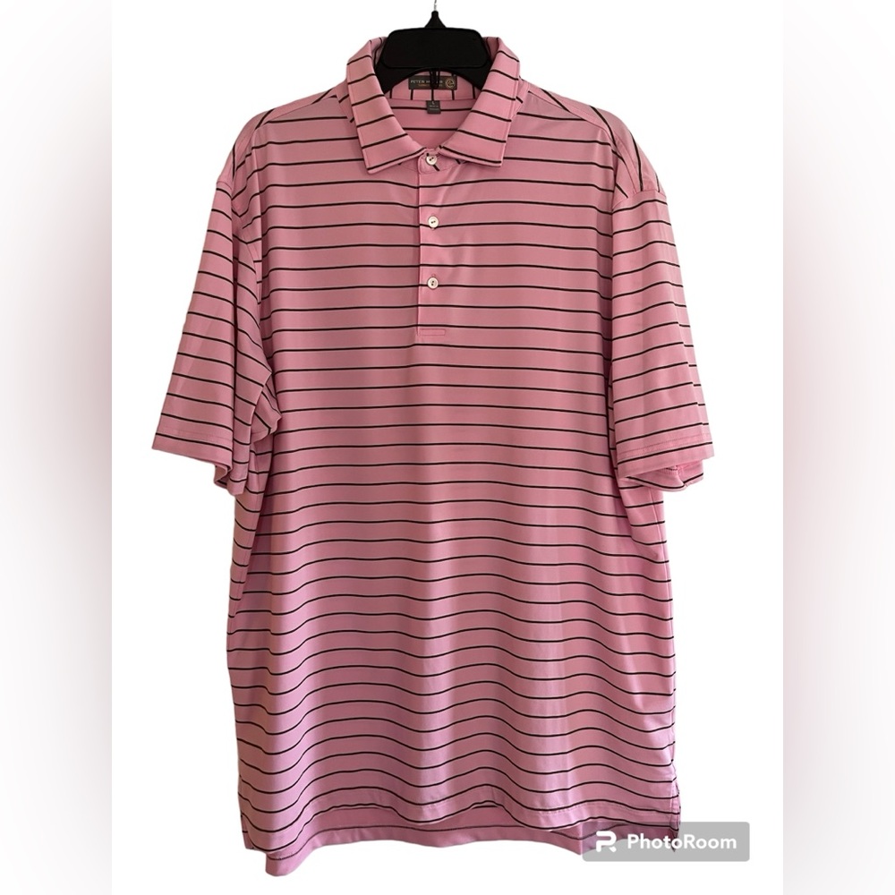 Peter Millar Golf Polo Shirt Summer Comfort Size L